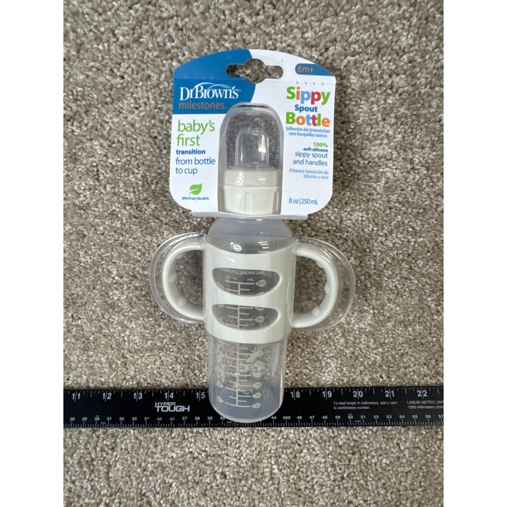 Dr. Browns Milestones Baby First Transition Sippy Spout Bottle 8oz 250mL 6m+